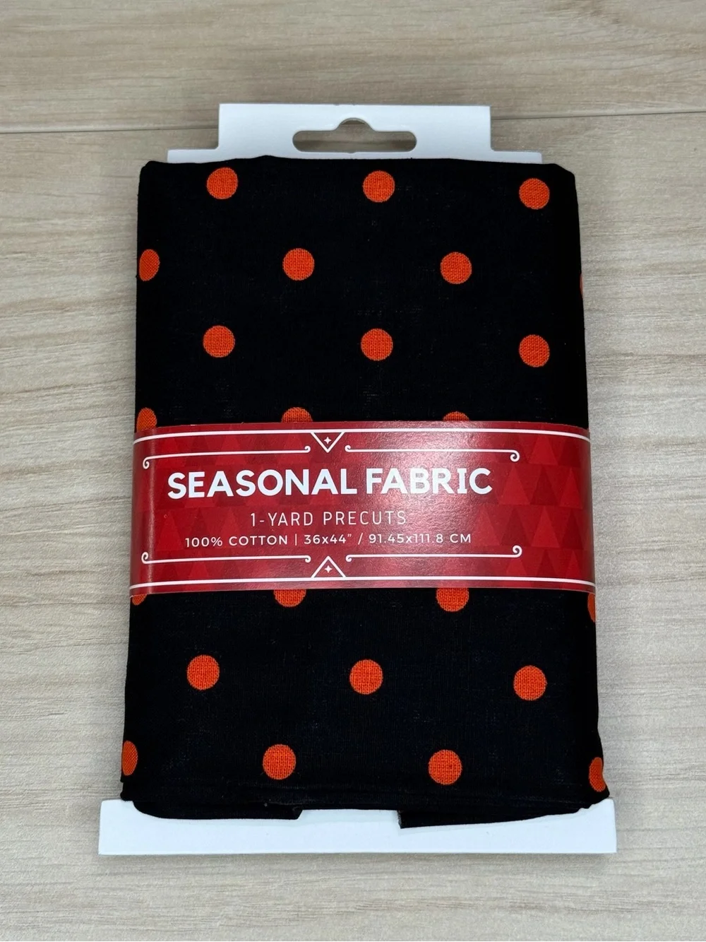 Black with Orange Polka Dots - Cotton 1-Yard HALLOWEEN